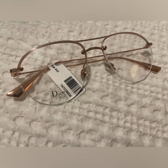 New Dior Aviator Style Gold Frame Eyeglasses Ret. $460 - Picture 11 of 16